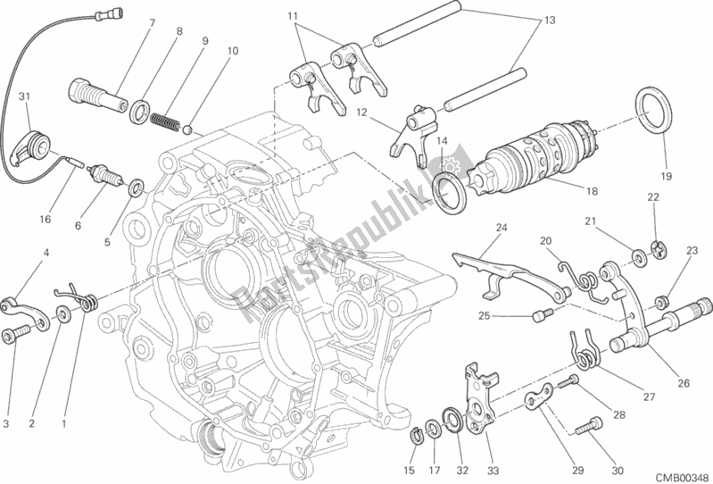 Todas as partes de Shift Cam - Garfo do Ducati Monster 796 ABS Thai Special Thailand 2015